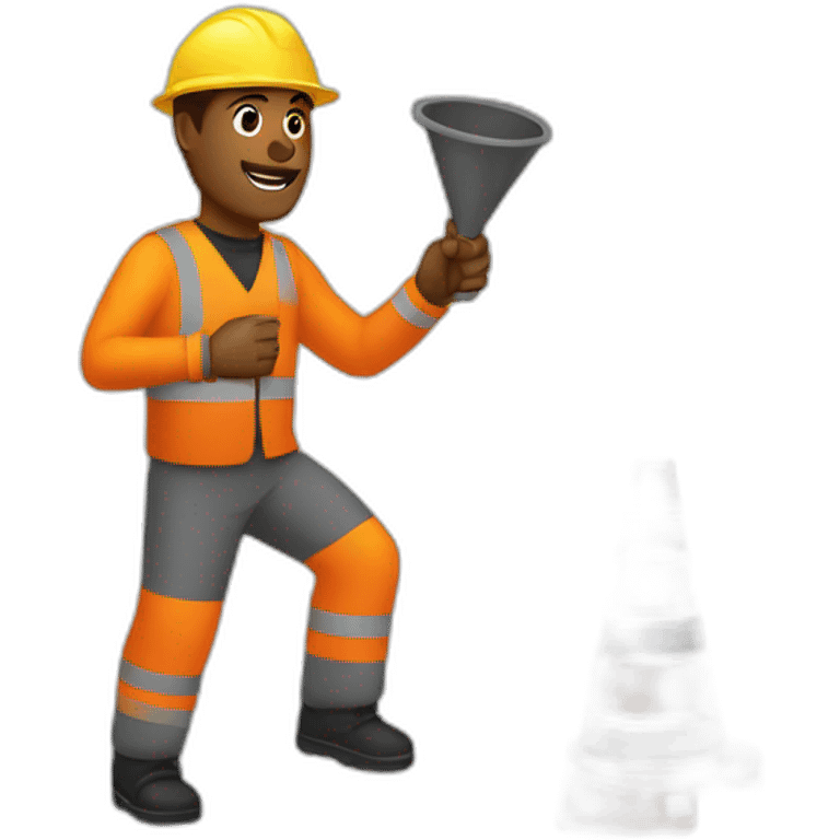 man doing drills around cones emoji