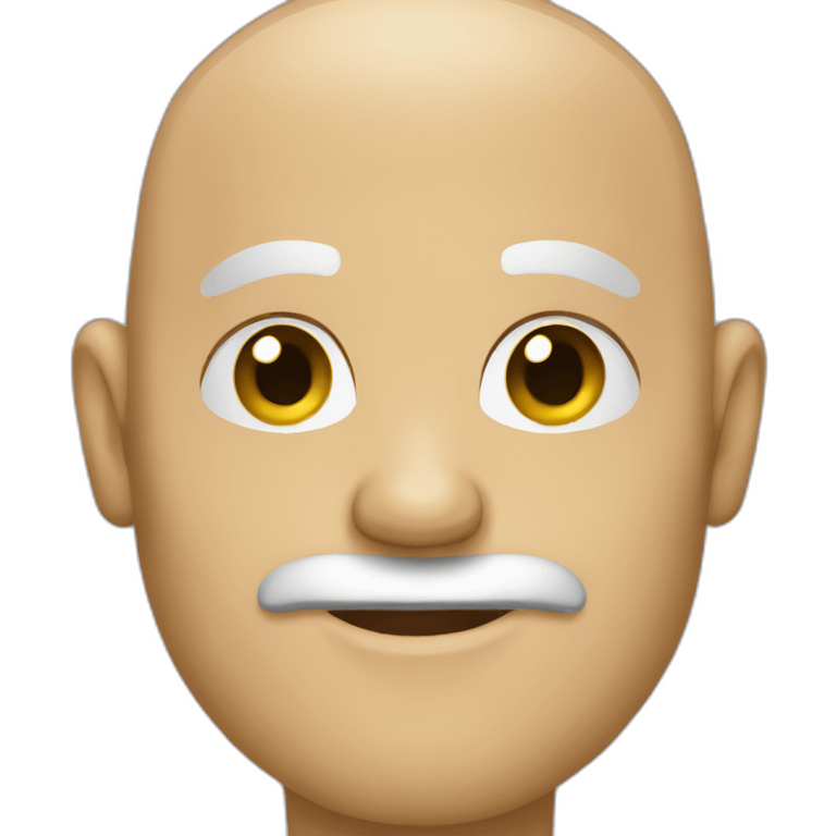 Bald with beard emoji