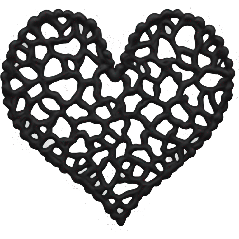 black lace heart emoji