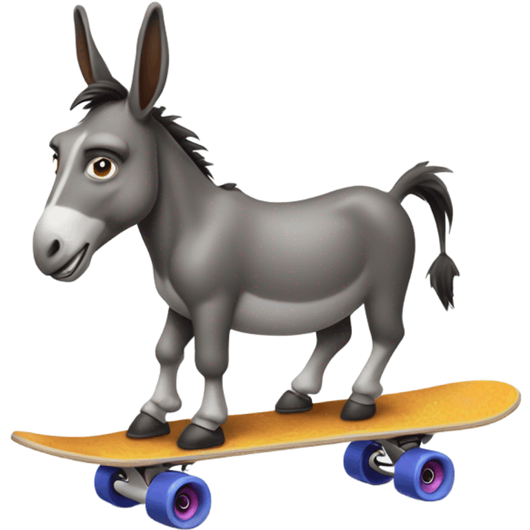 donkey on a skateboard  emoji