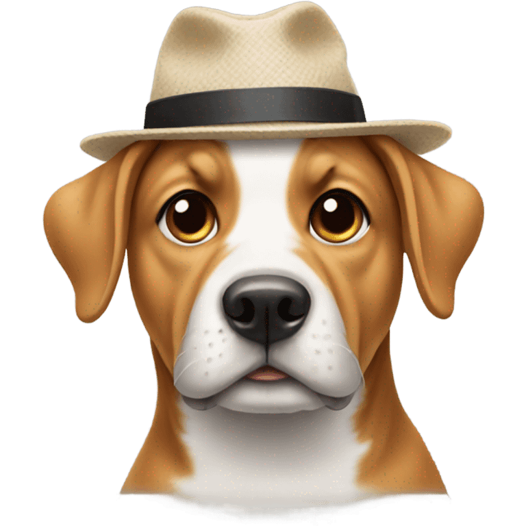 Dog wearing a hat emoji