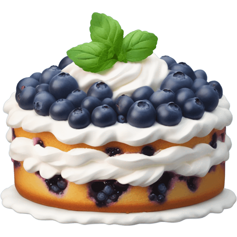 Pretty coquette Blueberry cake emoji