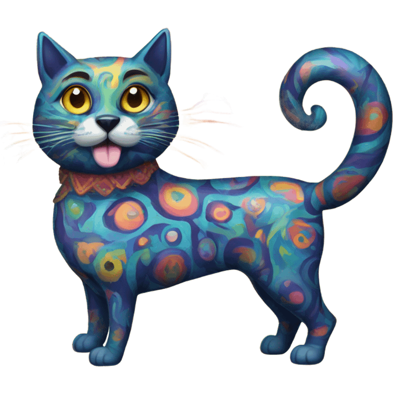 Trippy cat dog emoji