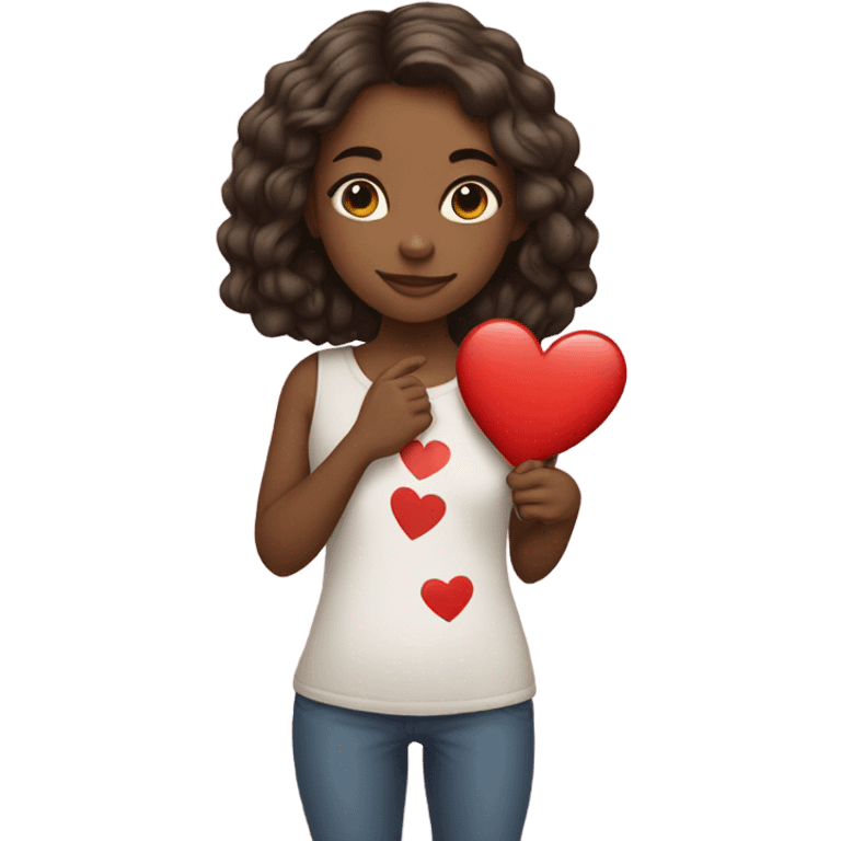 Girl with love  emoji