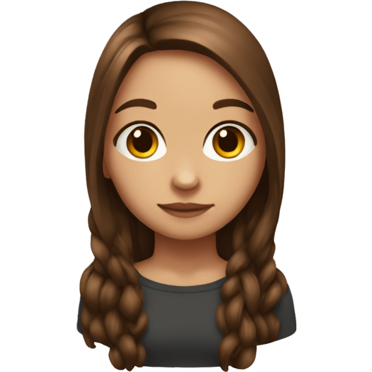 girl with long brown hair tatoo rosę emoji