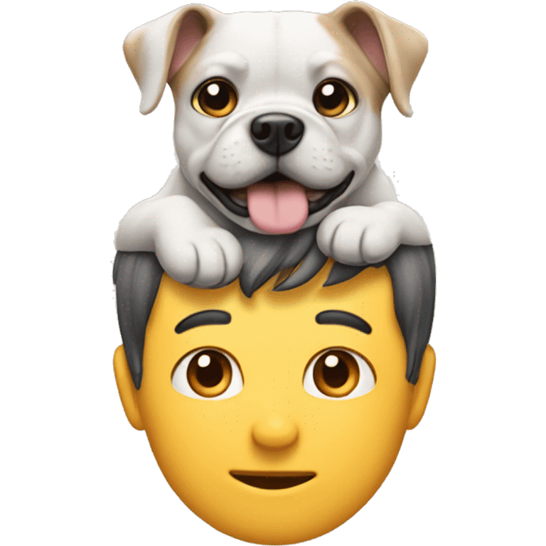 calm emoji face getting pet on the head emoji