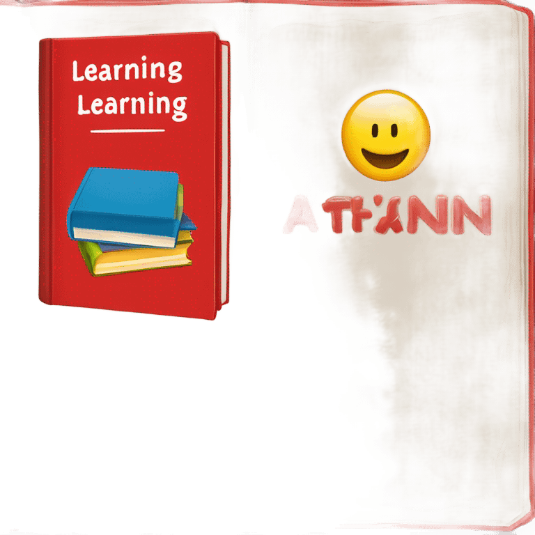 red learning book emoji