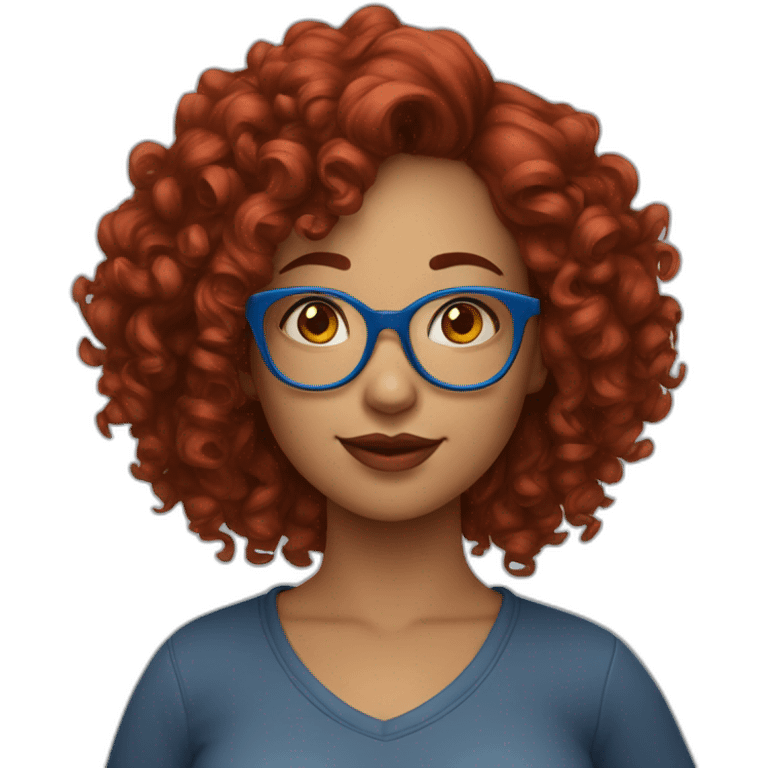 a-curvy-girl-with-dark-red-curly-hair-and-blue-glasses emoji