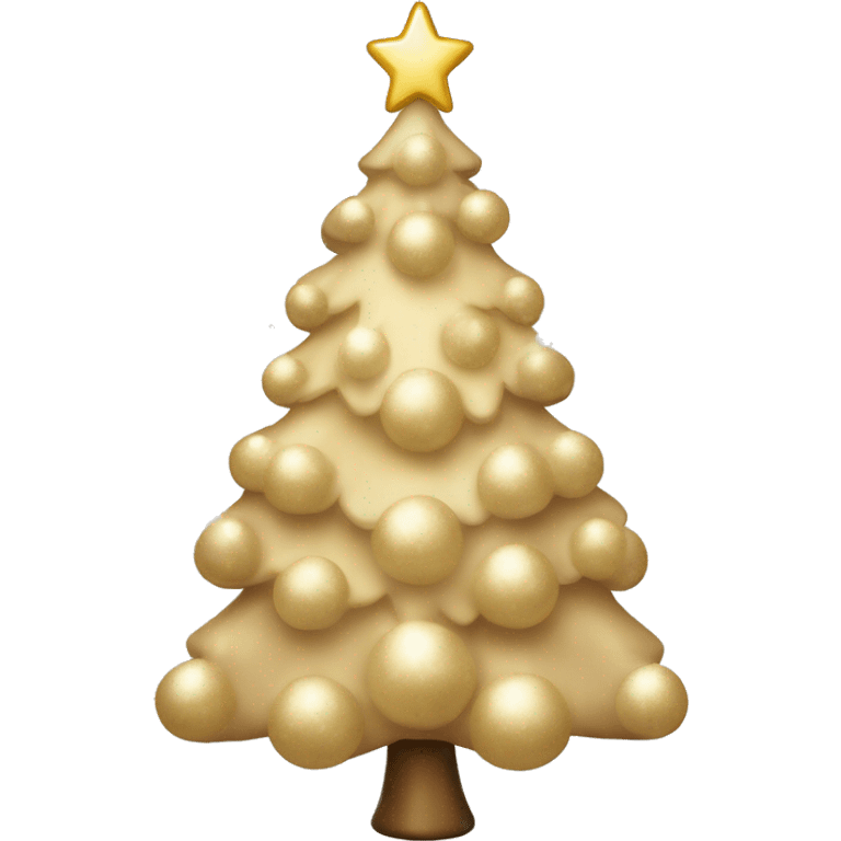 champagne colored christmas tree  emoji