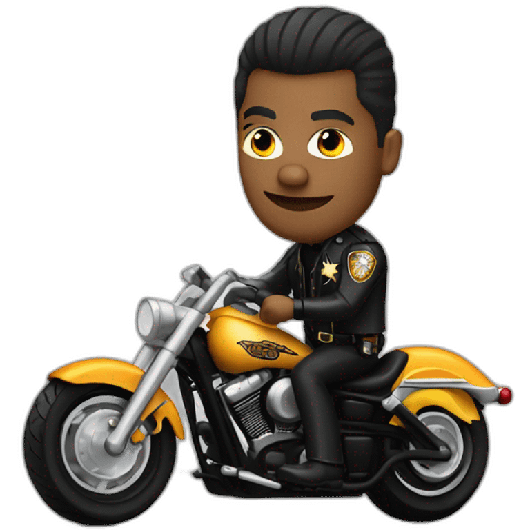 sheriff on a Harley Davidson v rod emoji