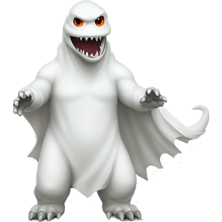 Godzilla dressed as a ghost  emoji