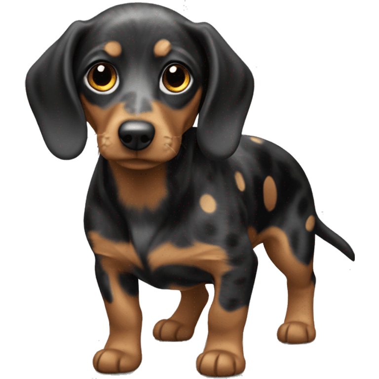 Small spotted dachshug emoji