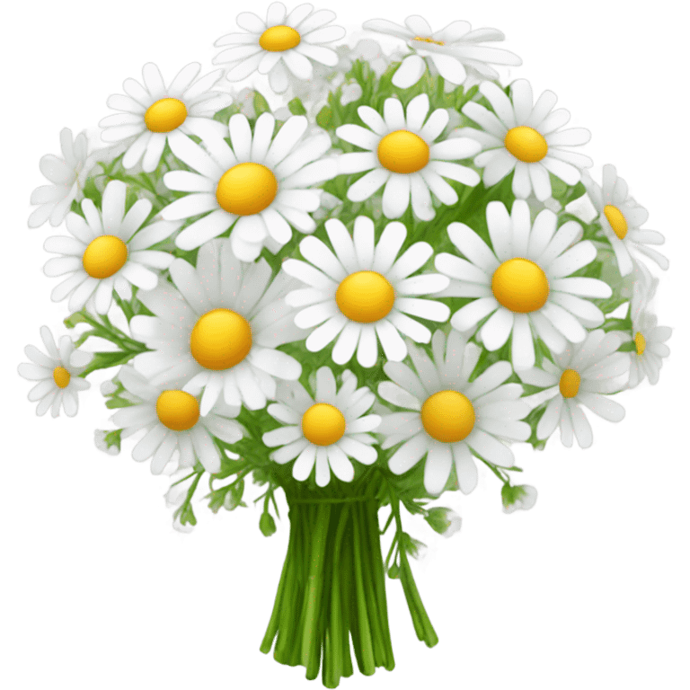 daisy and babies breath bouquet  emoji