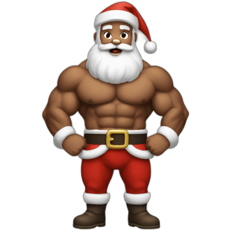 muscular santa emoji