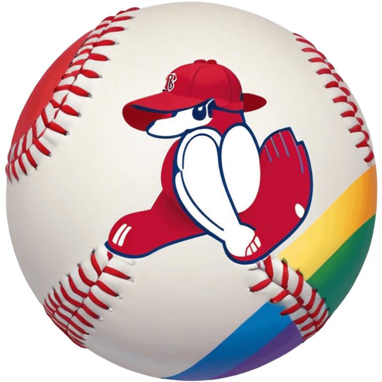 Rainbow Red Sox emoji