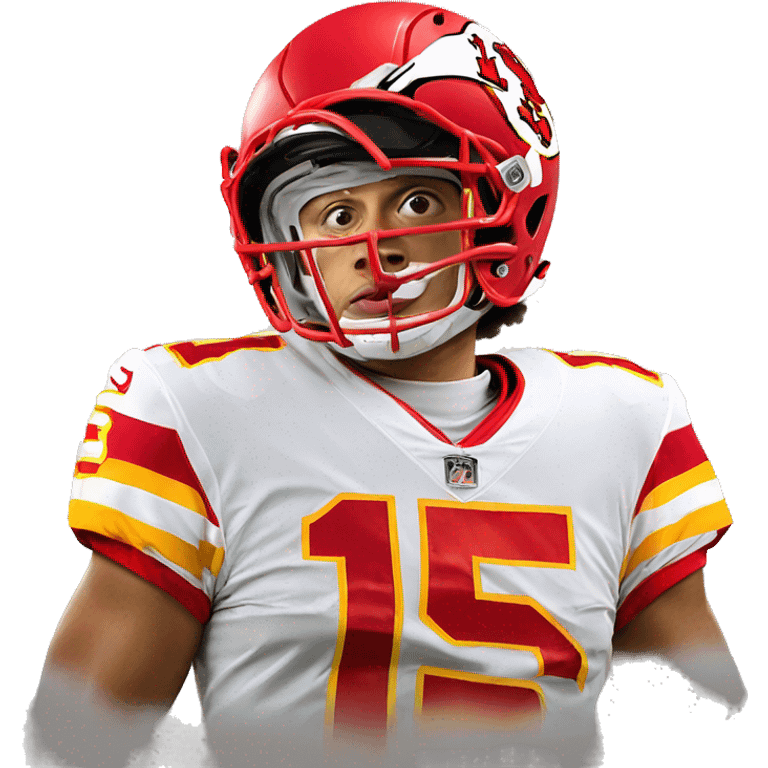 Patrick Mahomes in number 15 jersey emoji