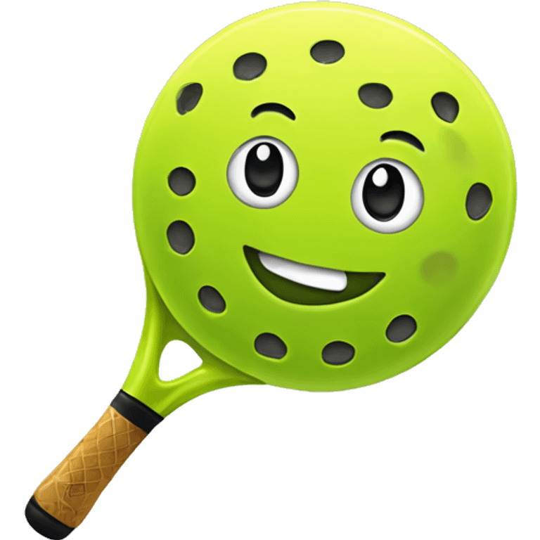 Smily face pickleball emoji