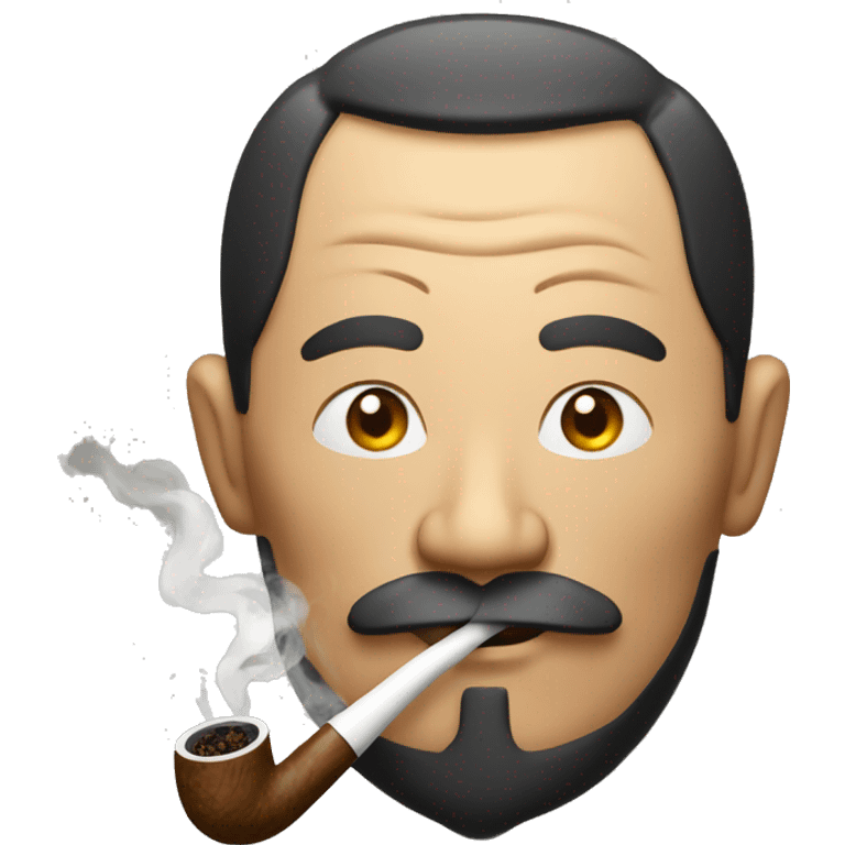 smoking pipe man mongolia emoji