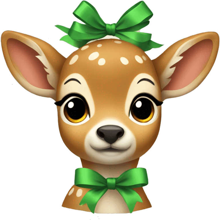 Fawn with ribbon emoji