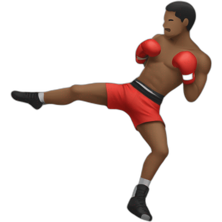 Thigh kick kickboxing  emoji