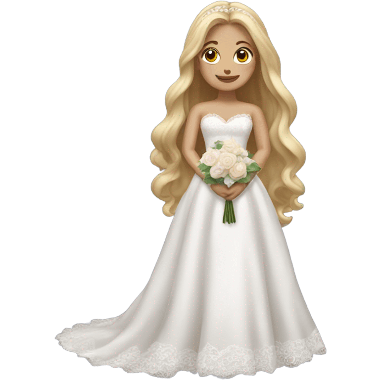 Birthday bride with blonde hair emoji