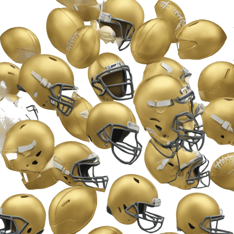 Gold football helmet emoji emoji