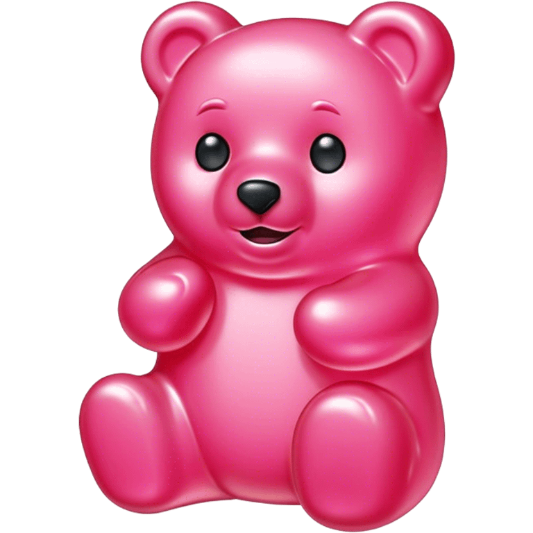 A pink gummy bear emoji