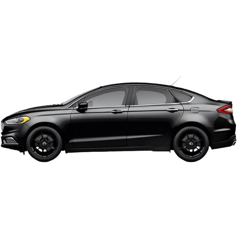 black colored 2018 Ford fusion with black rims emoji