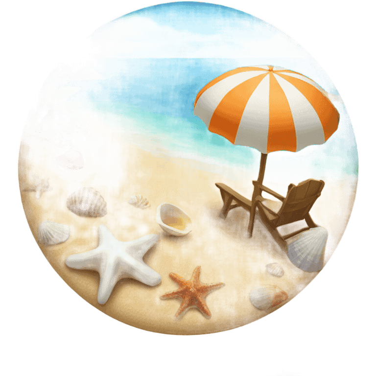 beach with shells emoji