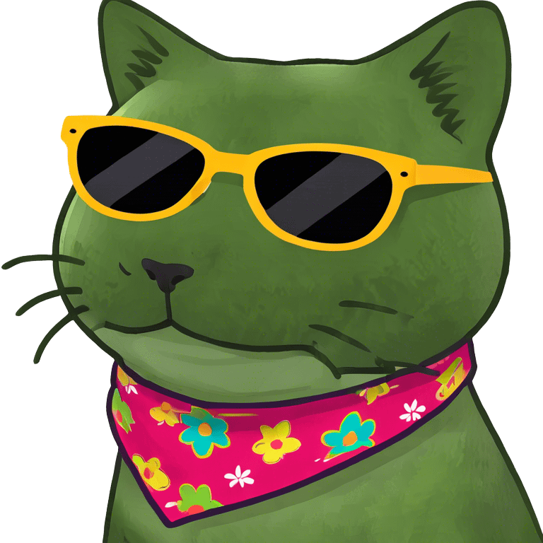 Cat with sunglasses emoji