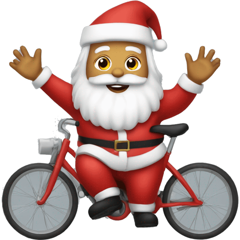 Santa on a cycle  emoji