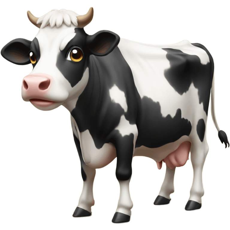 Cow on a table emoji