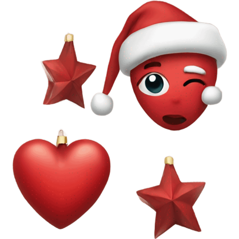 Christmas heart emoji