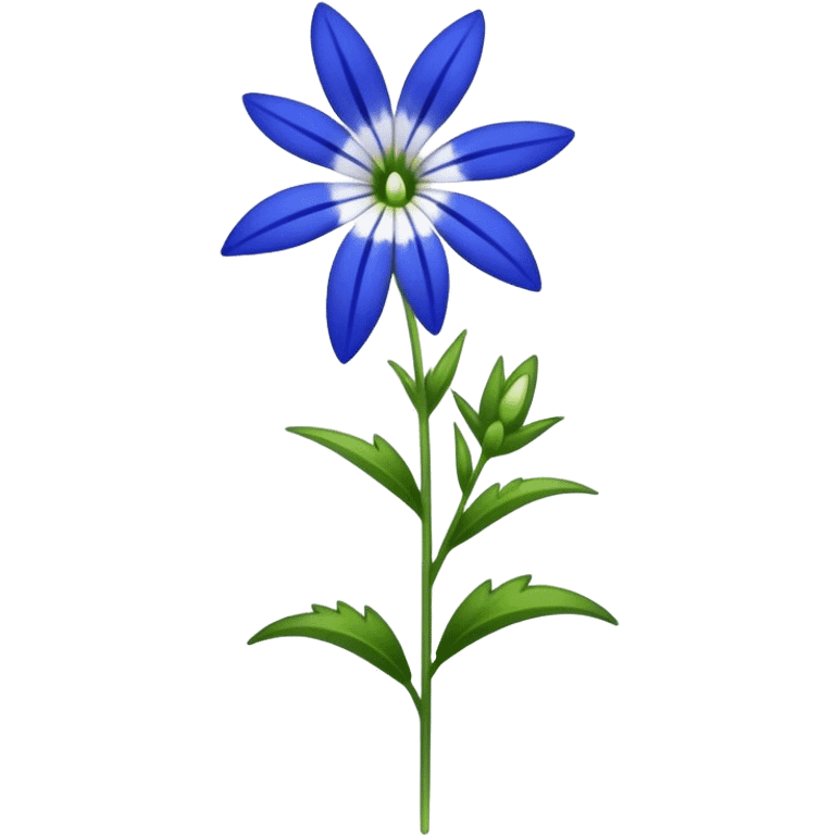 single Lobelia, straight stem emoji