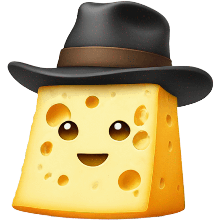 Cheese with a hat emoji