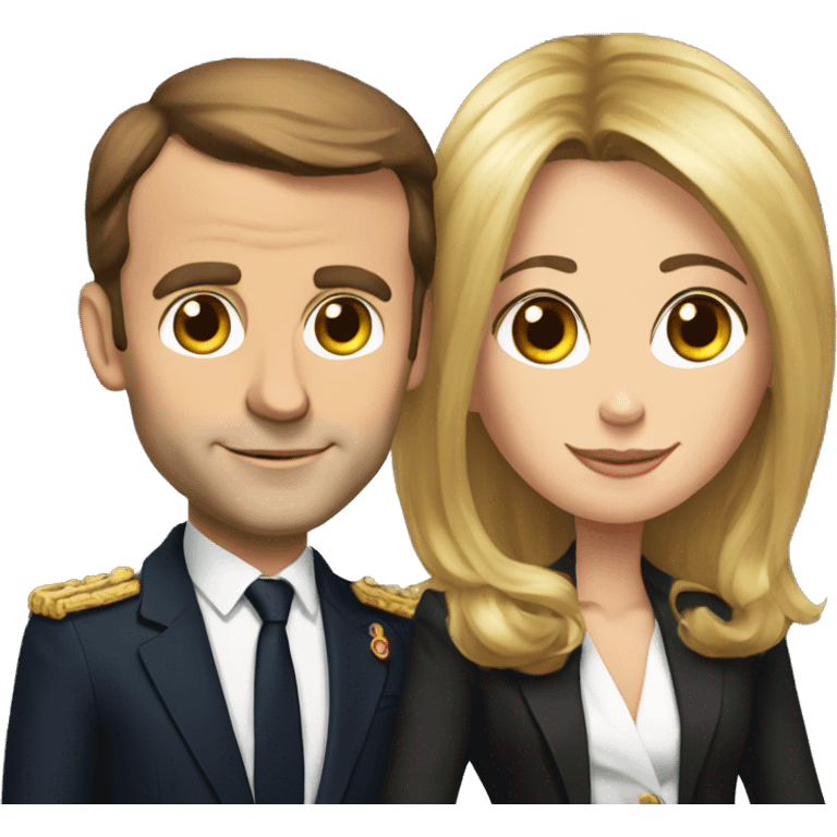 Macron et brigitte emoji