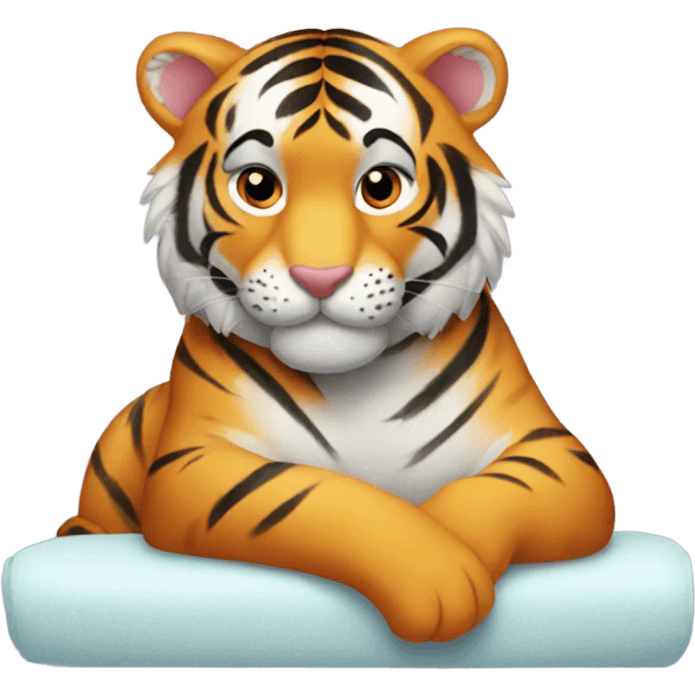 Tiger in love emoji