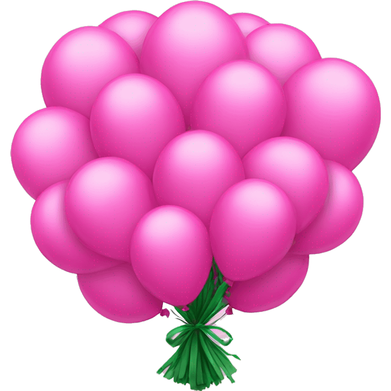 A large bouquet of balloons in pink flowers emoji