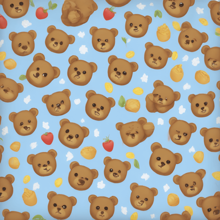 Teddy bear picnic blanket  emoji