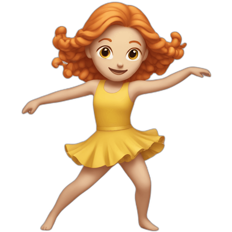 Ginger girl dancing emoji