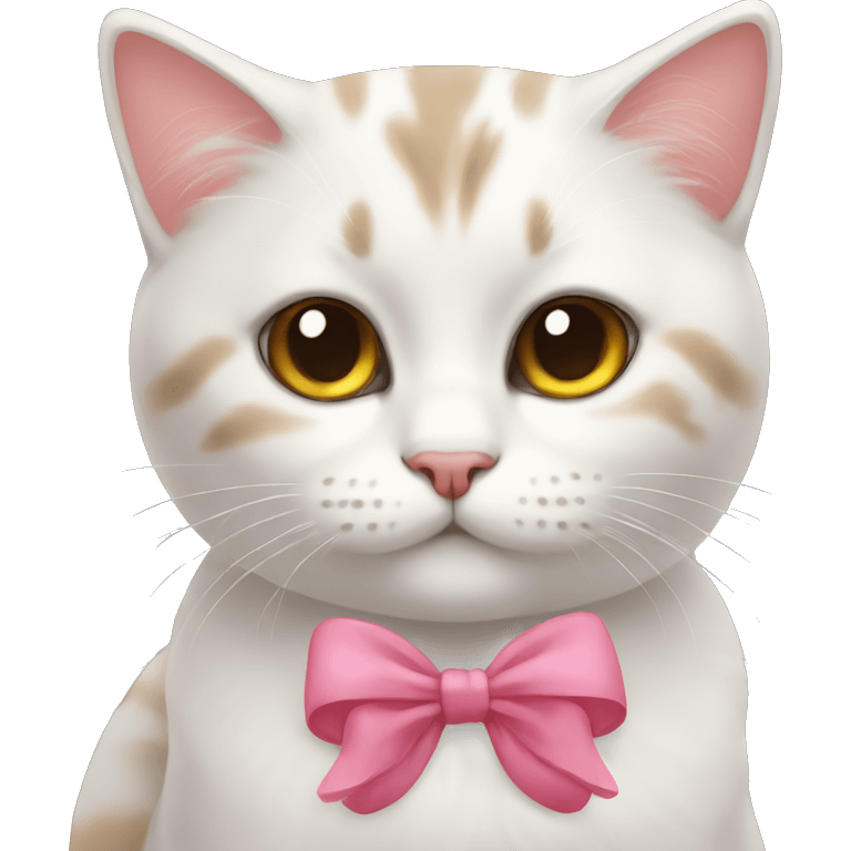 cute cat with bow  emoji