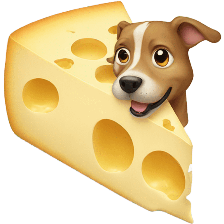 Dog eating cheese  emoji