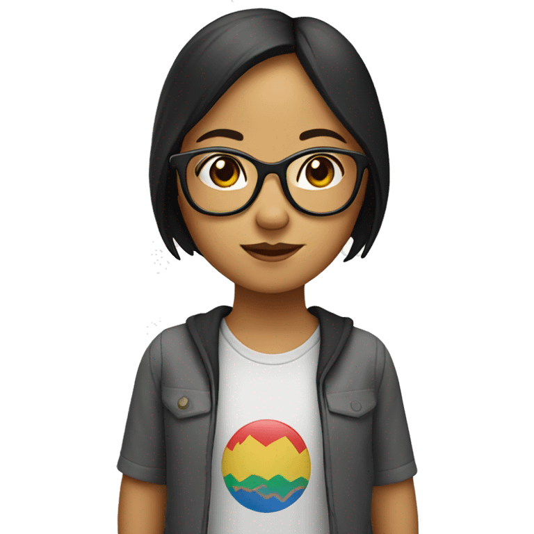 filipino girl with glasse emoji