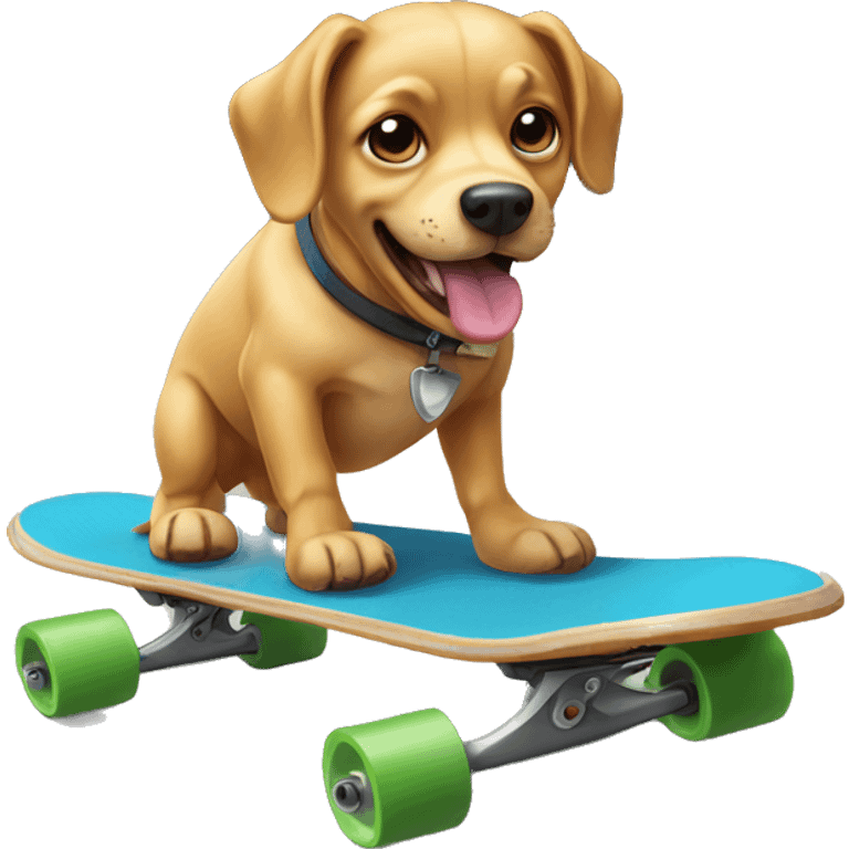 Dog on the skateboard emoji