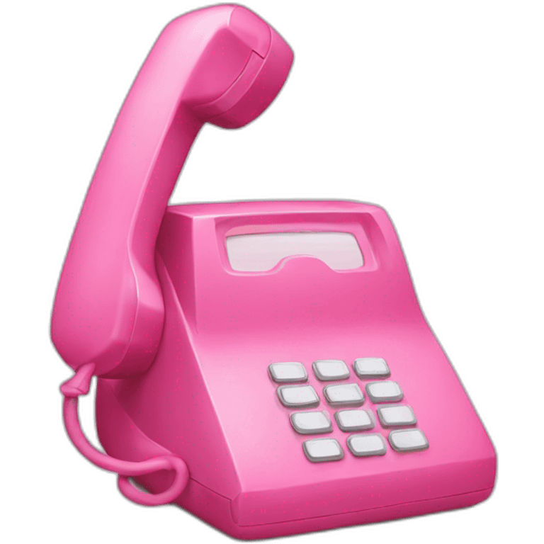 Pink phone emoji