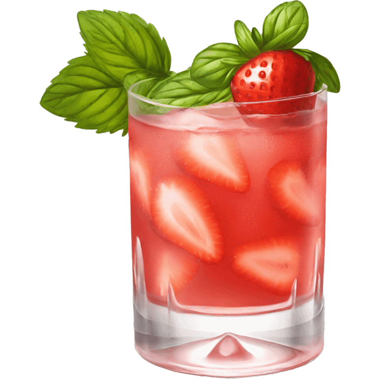 strawberry basil cocktail emoji