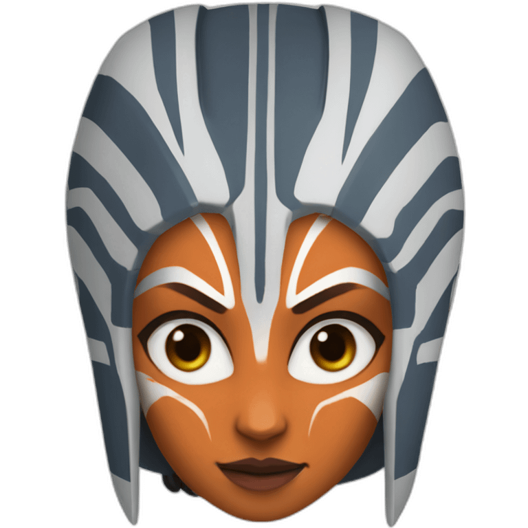 Horned Ahsoka Tano (Portrait, front facing, Apple iOS 17 style) emoji