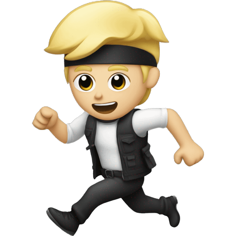 blond Robber running  emoji