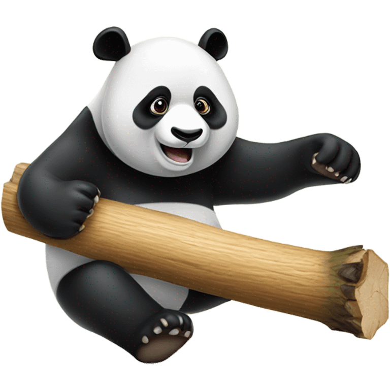 panda with wood emoji