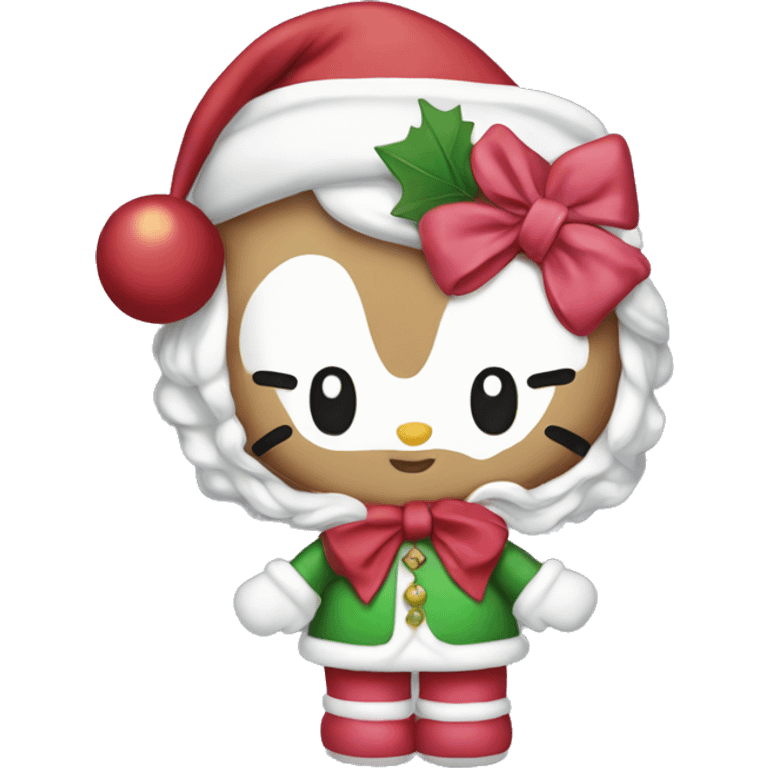 Christmas hello kitty emoji